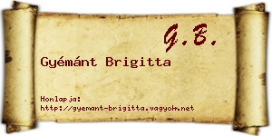 Gyémánt Brigitta névjegykártya