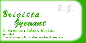 brigitta gyemant business card
