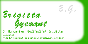 brigitta gyemant business card
